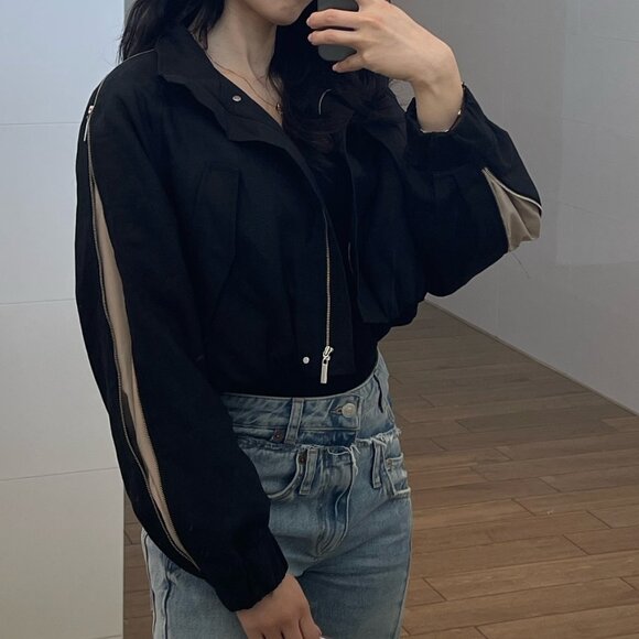 Blouson Outerwear Zip-Up Jacket - Picture 2 of 13